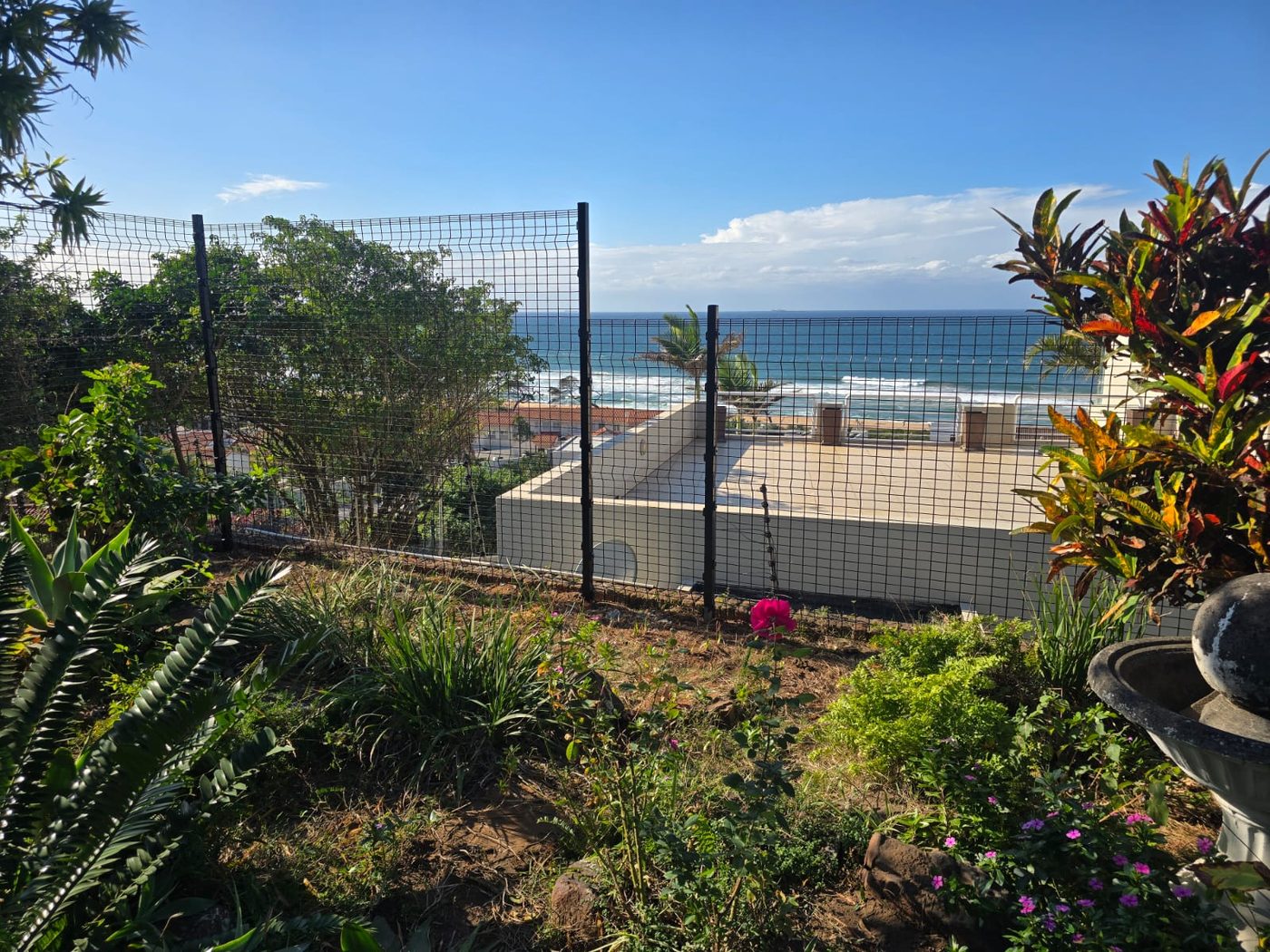 New black Clear View fence with unobstructed sea view